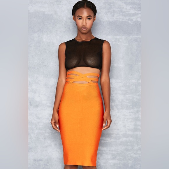 mistress rocks Dresses & Skirts - NWT Mistress Rocks Bandage Pencil Skirt Orange